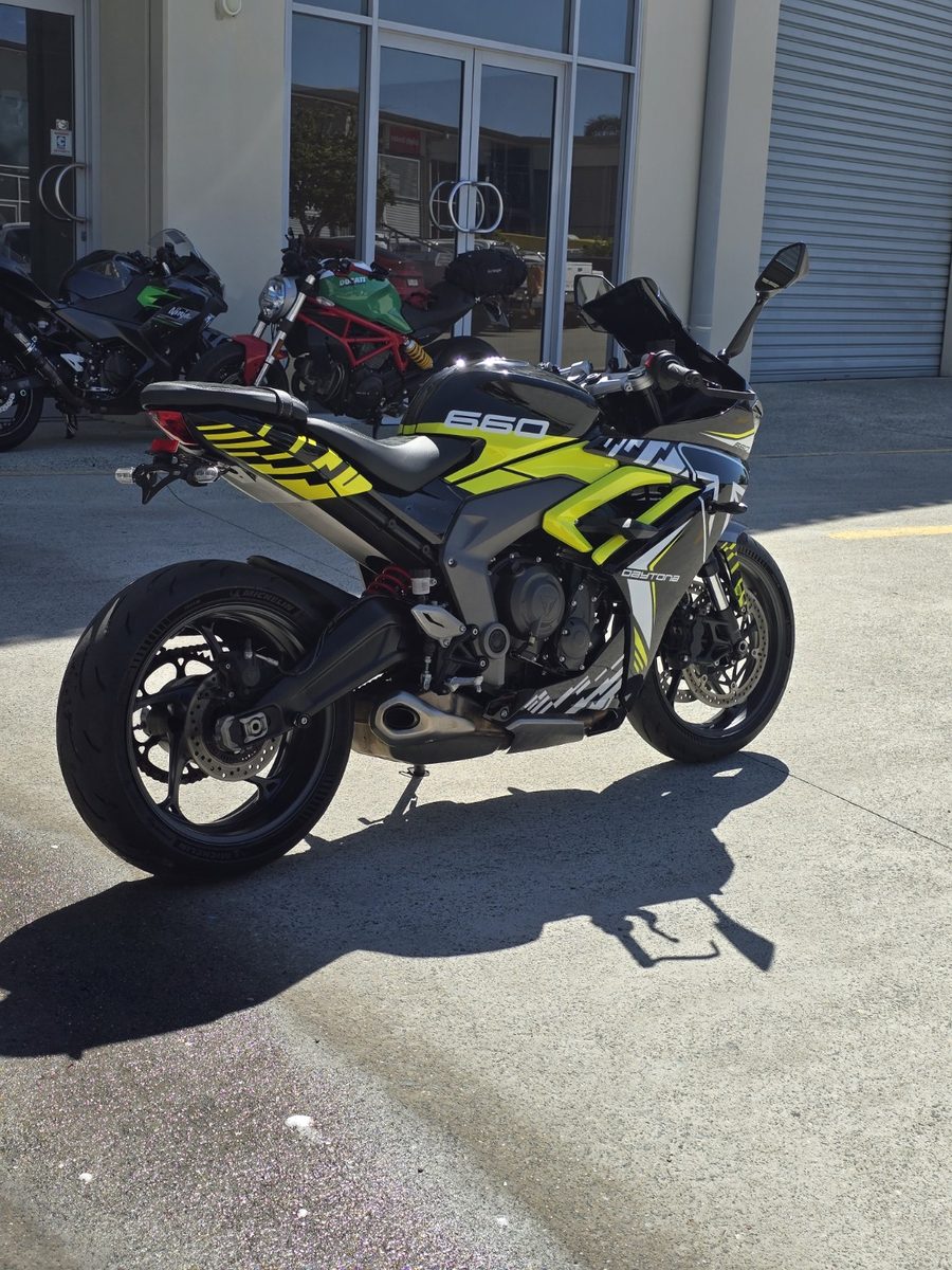 Triumph Daytona 660 available through Little Red Fox Moto